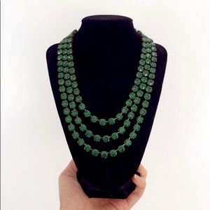 Stunning green layer necklace. Of the highest quality costume jewelry.